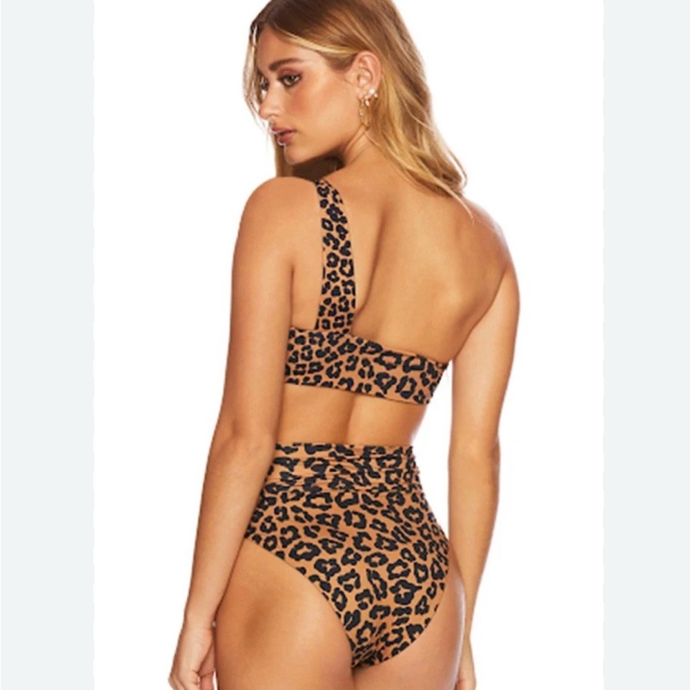 One-Shoulder Brown Bikini Set Beach Riot